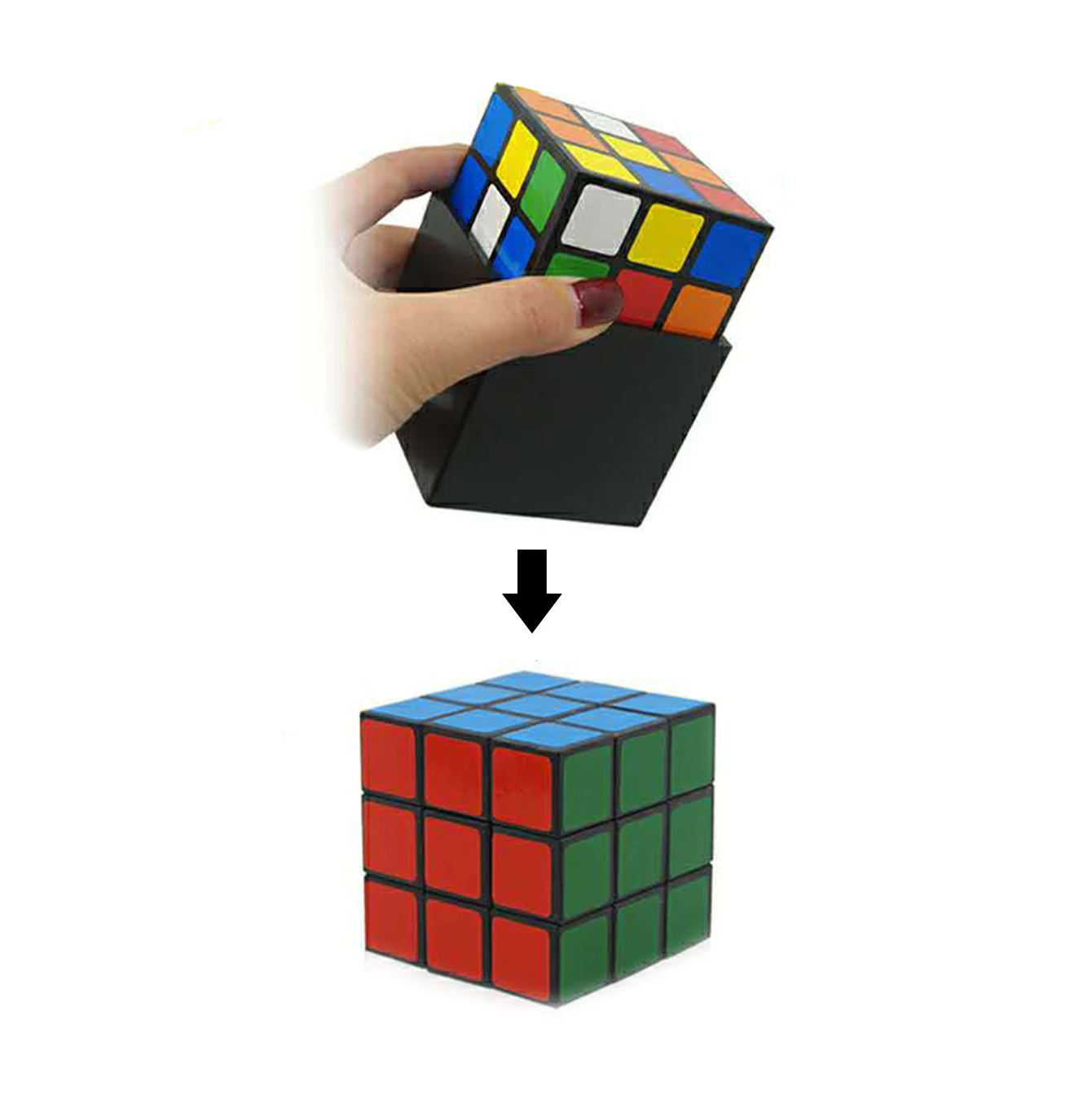 

1 Set Triple Cube Close Up Magic Tricks Magia Magie Magicians Props Instant Restore Trick Gimmick Illusions