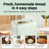 Bread maker, 15 in 1 2-pound automatic bread maker with gluten free dough setting, automatic nut dispenser 5