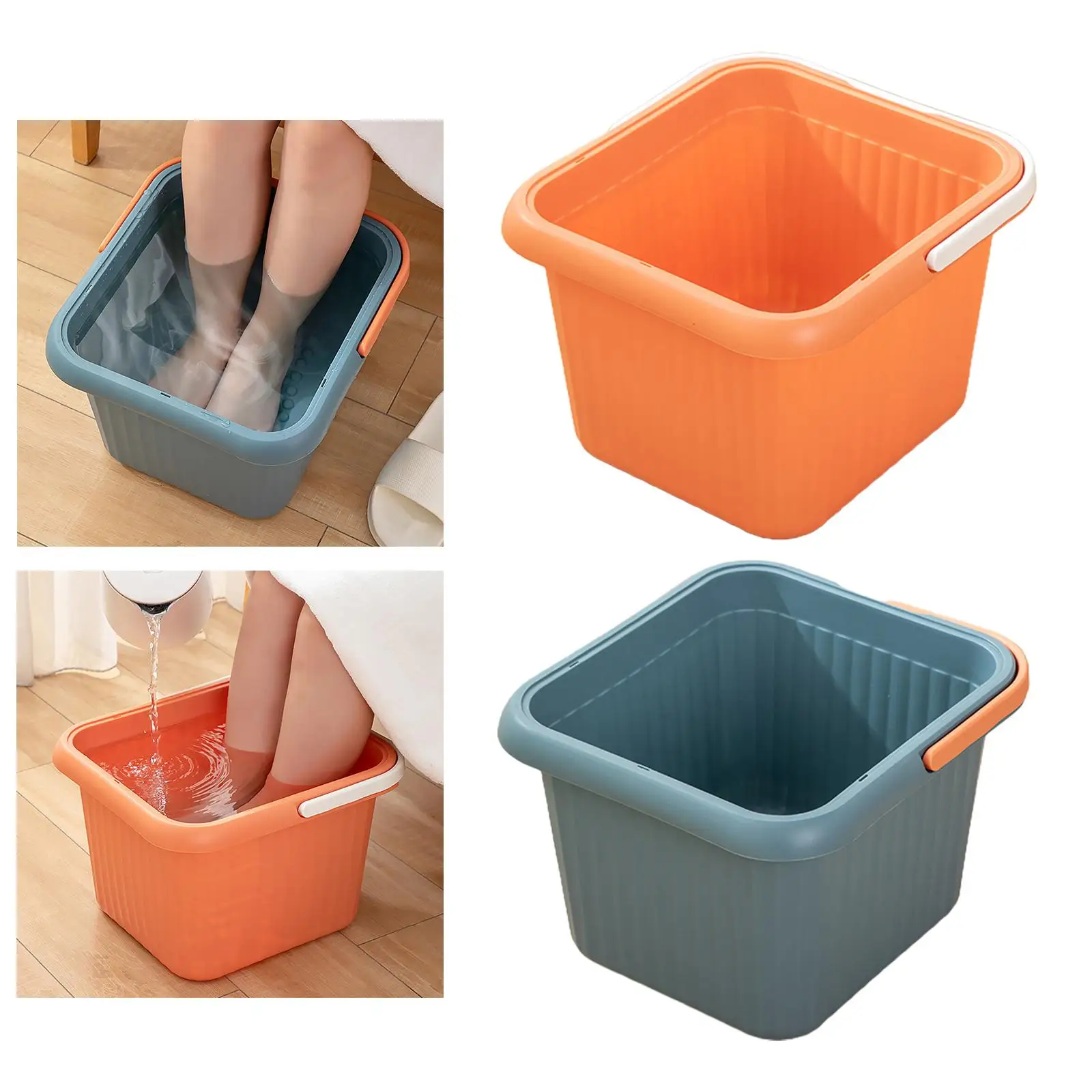 Foot Bath Basin Foot Bath Bucket 23.5cm Height, Portable Home Use Foot Soaker