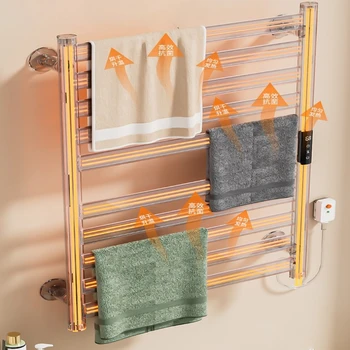 ราวแขวนผ้าเช็ดตัวไฟฟ้าอัจฉริยะ รุ่นหน้าจอสัมผัส ทำจากอะลูมิเนียม ระบบอบแห้งผ้าเช็ดตัว ประหยัดพลังงาน 2