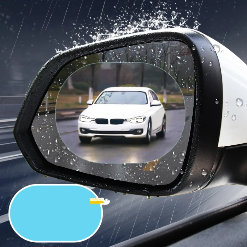 Auto LKW Rückspiegel Regenschutz folie Fensterglas Anti-Fog wasserdichte  Aufkleber Regentag sicher fahren Regenschutz folien - AliExpress