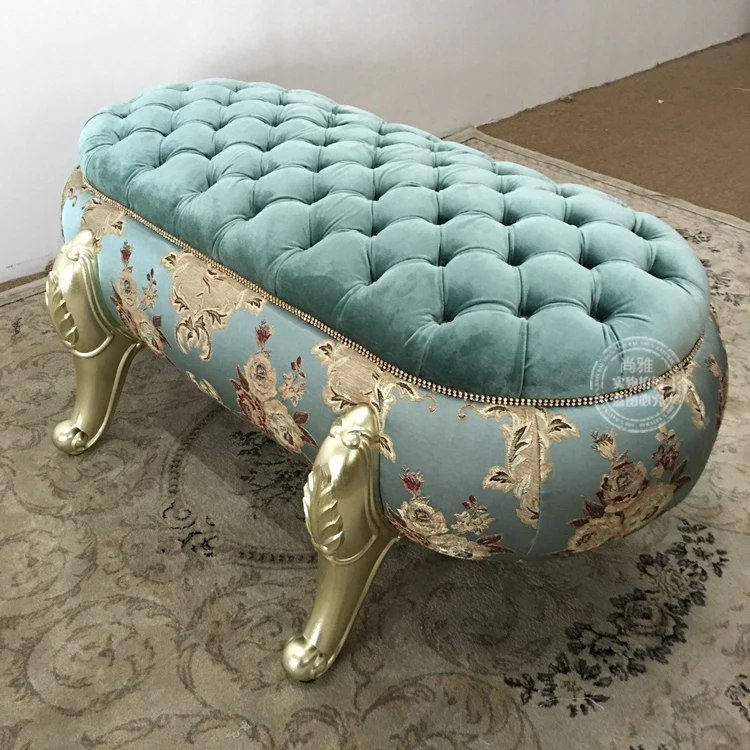 

European-Style Shoe Changing Stool Home Doorway Cloakroom Pink Bench