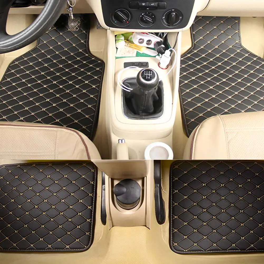 4Pcs Universal Car Floor Mats Carpet Mats Waterproof Anti-dirty Floor For All Cars