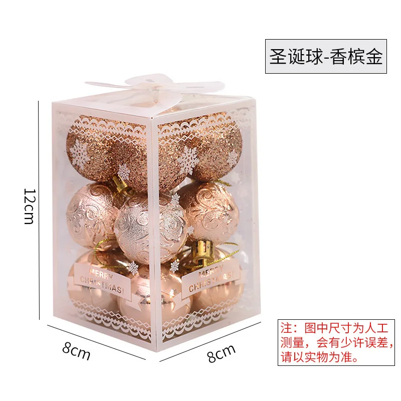 thumbnail image 1 of 12 bolas navideñas de 4 cm para colgar en el árbol de Navidad, de plástico, para decoración del hogar, fiestas, Año Nuevo, accesorios decorativos, 1 of 5