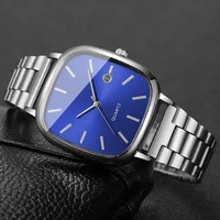 Fashion Square Men Business Watches Analog Calendar Quartz Watch for Mens Clock Reloj Hombre（Without Box） 5