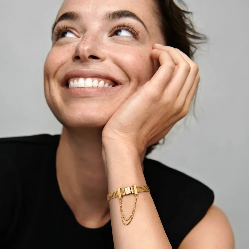 2022 Hot Sale 925 Sterling Silver 18 models Zircon Safety chain Charms Bead Fit Original Pandora Bracelets Charm Dangle DIY