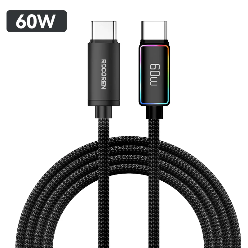 Rocoren 100W High-Speed USB-C to USB-C Charging Cable, 5A Power Delivery 3.1