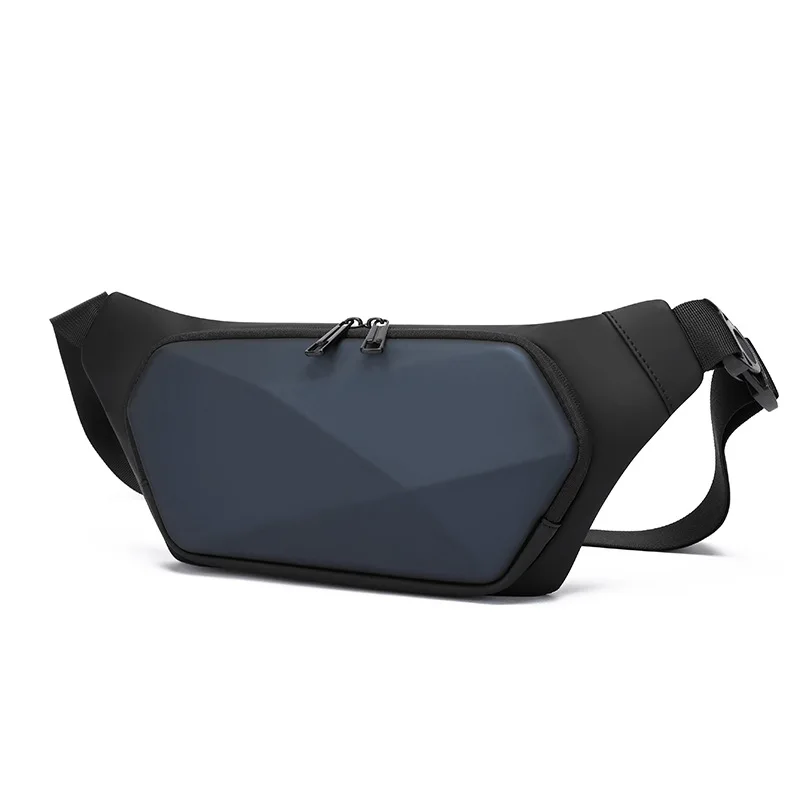 Men's Chest Bag Street Motorcycle Style Hard Shell Casual Fashion Travel Crossbody Trendy Bag