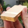 Luxury Brand Metal Lighters PING Sound Engraved Lattice Gas Cigarrette Tools For Smoking Men Unique Gifts 6