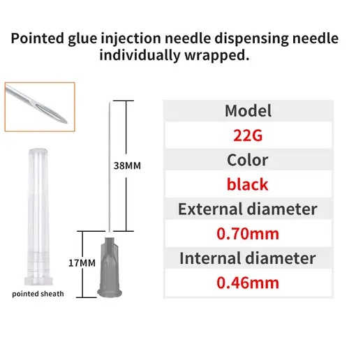 50pcs Pointed Injection Needle Dispensing Needle With Transparent Cap, Glue Tool, Individually Packaged Syringe Accessories - Image 10