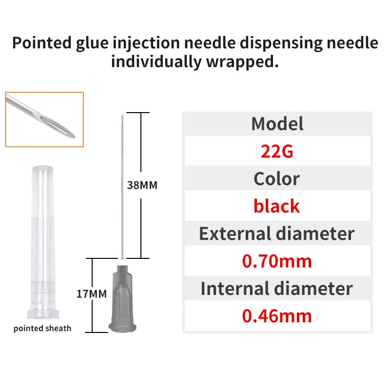 50pcs Pointed Injection Needle Dispensing Needle With Transparent Cap, Glue Tool, Individually Packaged Syringe Accessories - Image 10