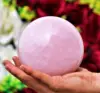 Natural Pink Rose Quartz Sphere Crystal Ball Healing Home Office Demagnetization Decorative Gem Gift 6