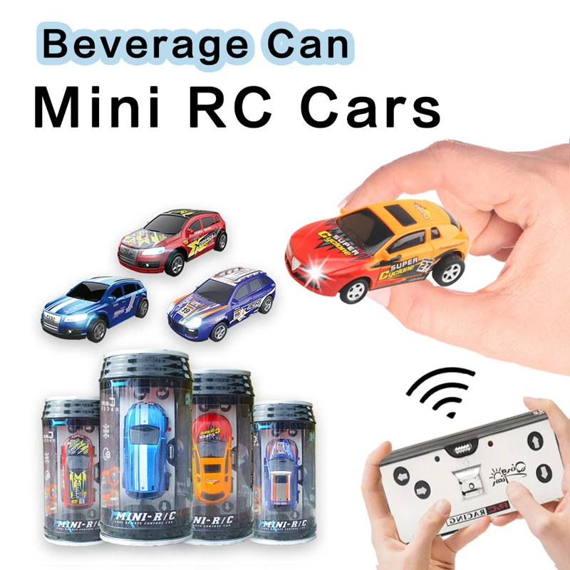 Mini Can RC Car, 1:64 Scale Novel Packaging Small RC Car ABS for Indoor