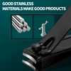 3 Pcs Box Black Stainless Nail Clippers Kit for Ingrown Hard Nail Trimmer Nail Art Design Neccesaries Tool for Beauty Salon 6