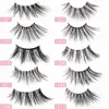 faux cils en Faux vison, 5 paires, tige transparente, bande Invisible