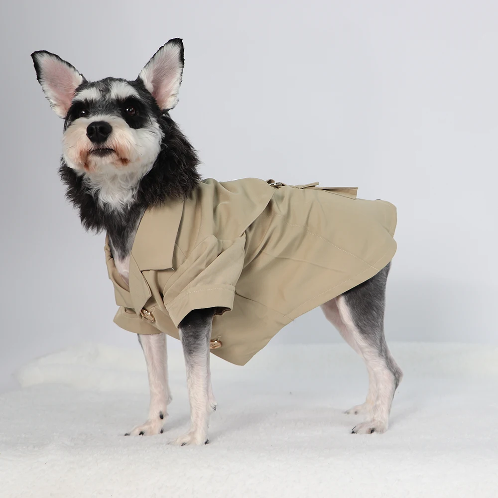 Dog Cloak Windbreaker Simple Fashion Dog Clothes British Style Pet Bib Pet Clothing French Bulldog Clothes For Gift