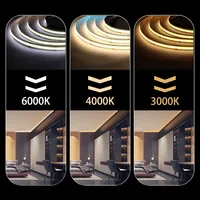 COB LED Strip Light High Density Linear Lighting 480/528Leds/m Flexible Tape Warm Natural White Red Blue Green Decor DC12/24V 6