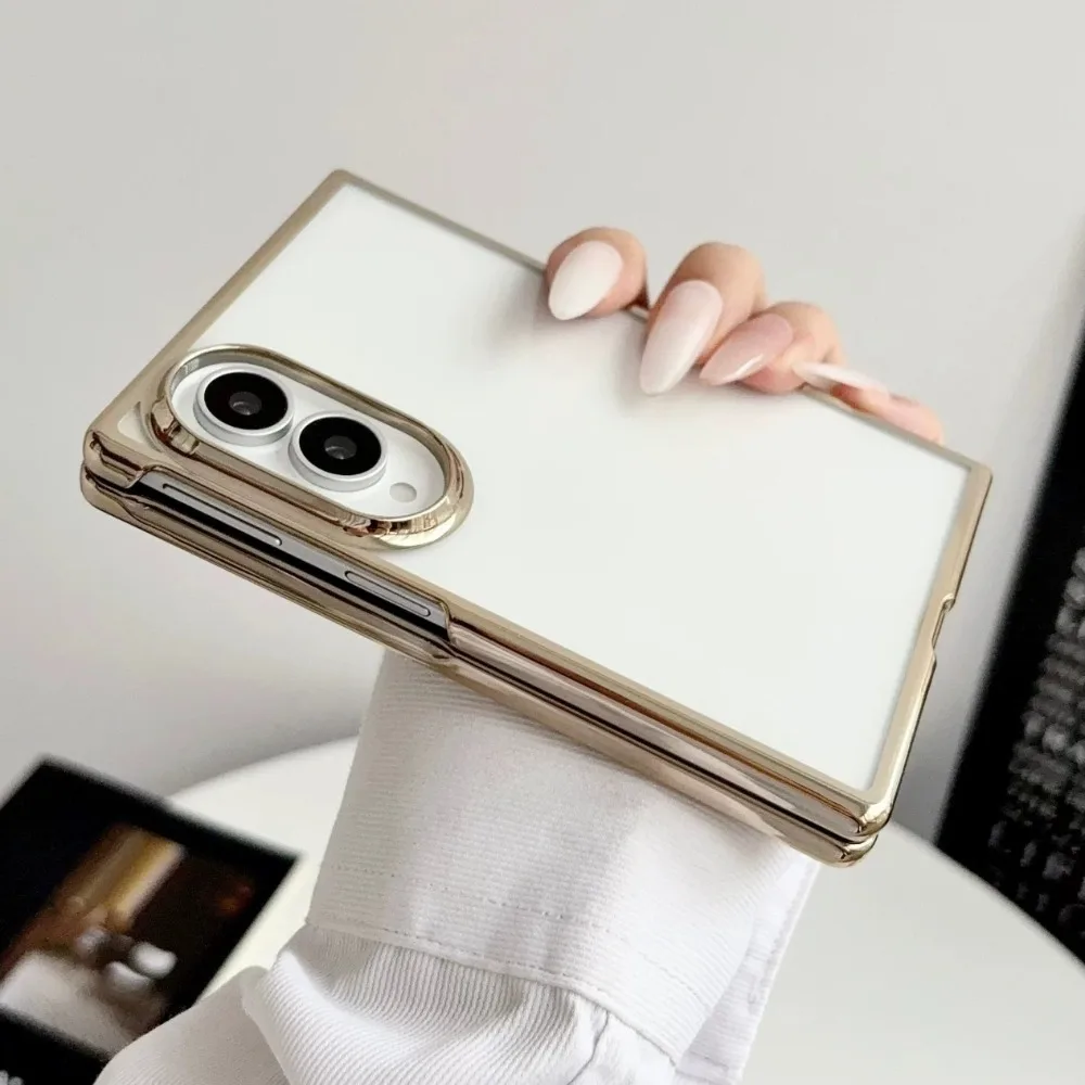 Luxury Plating Transparent Shockproof Case - Metallic Color Slim Design