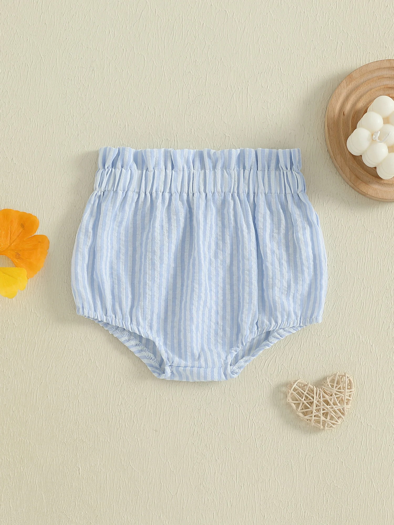Description Picture 4 of itemCitgeett Summer Infant Baby Girls Boys Casual PP Shorts Elastic Waistband Striped Shorts Casual Clothes