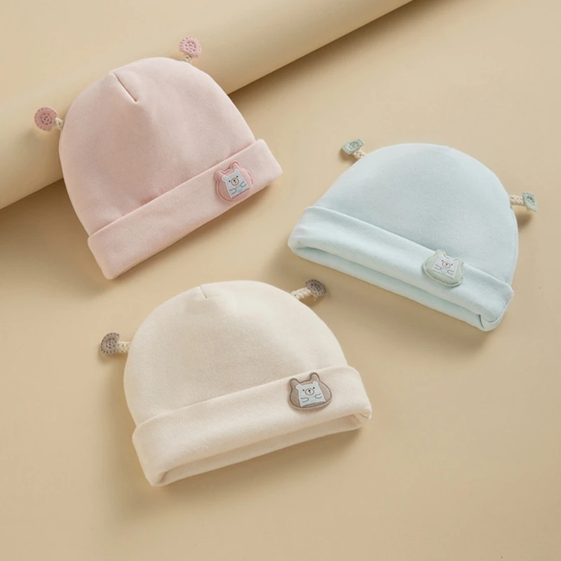 

Winter Warm Newborn Beanie Cap 3-layers Cotton Thicken Baby Hat for 0-3 Months Boys Girls Fetal Cap Baby Bonnet Accessories