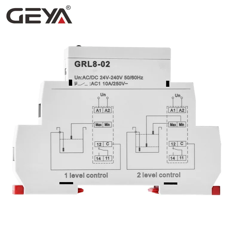 GEYA GRL8 Contrôle de Niveau de Liquide cite Contrôleur de Niveau de Liquide Électronique 10A AC/DC24V-240V