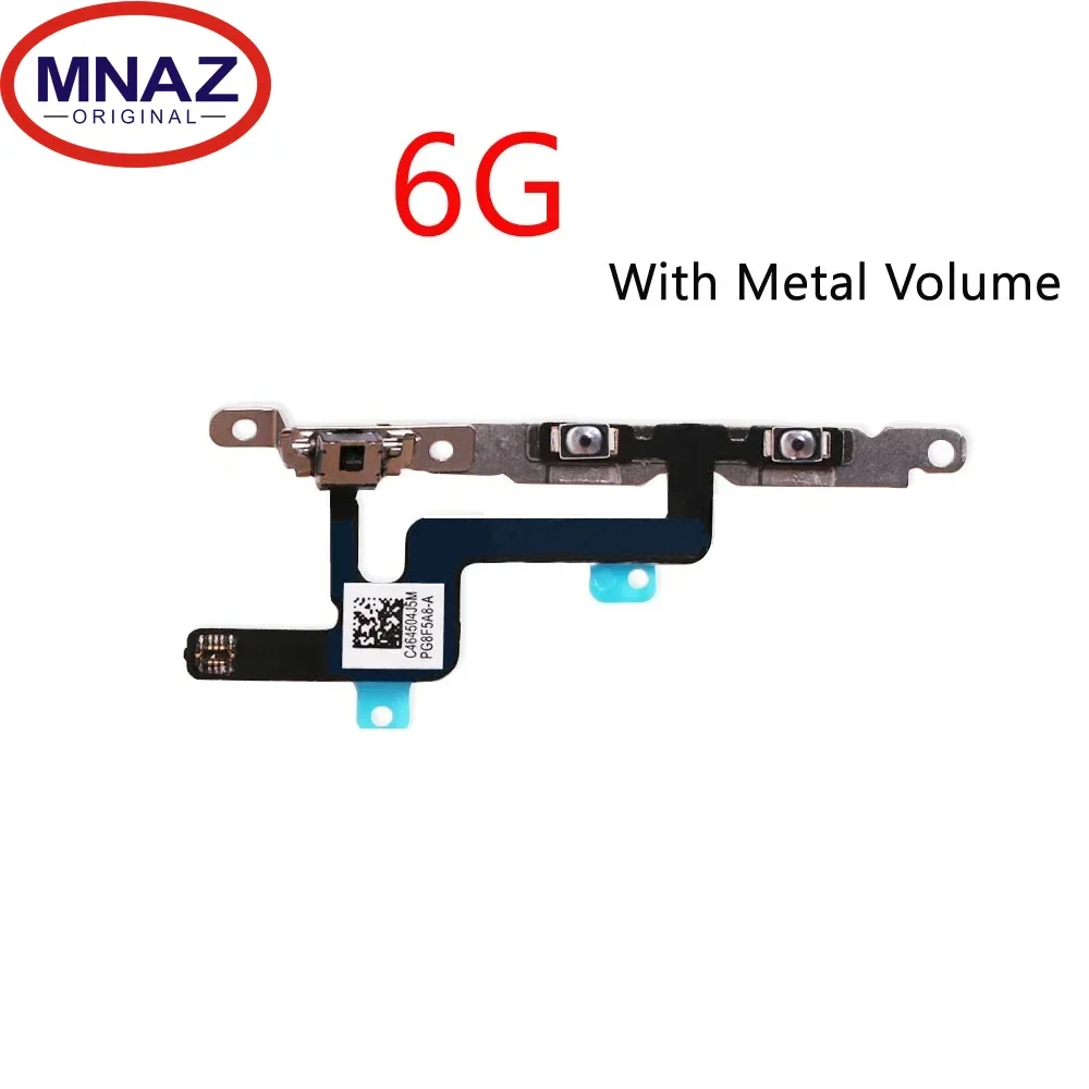 

Original Power on Off Flex for IPhone 6G 6S Plus Volume Up Down Side Button Key Ribbon Flex Cable Ribbon with Metal