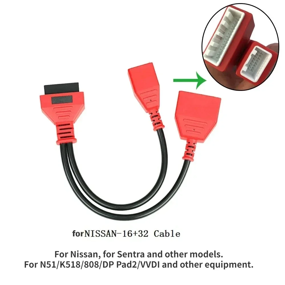 New Type The 16+32 Pin OBD Gateway Adapter for Nissan B 18 Can Be Used with An Unencrypted New Key Added OBD2 Cable Tool quality 2