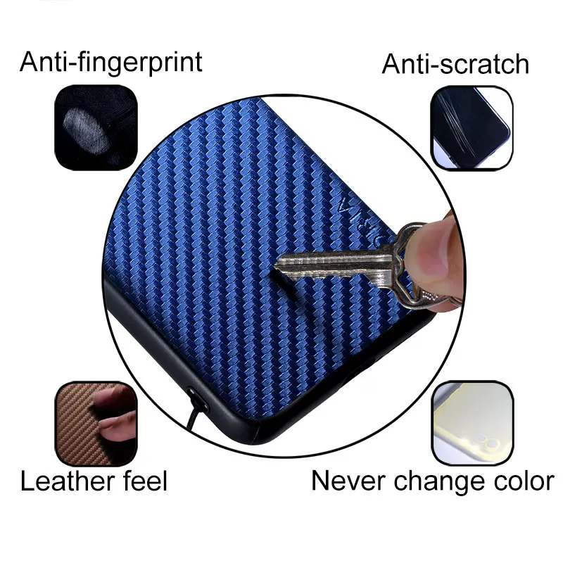 Carbon Fiber Pattern Back Cover - Sleek Protective Case