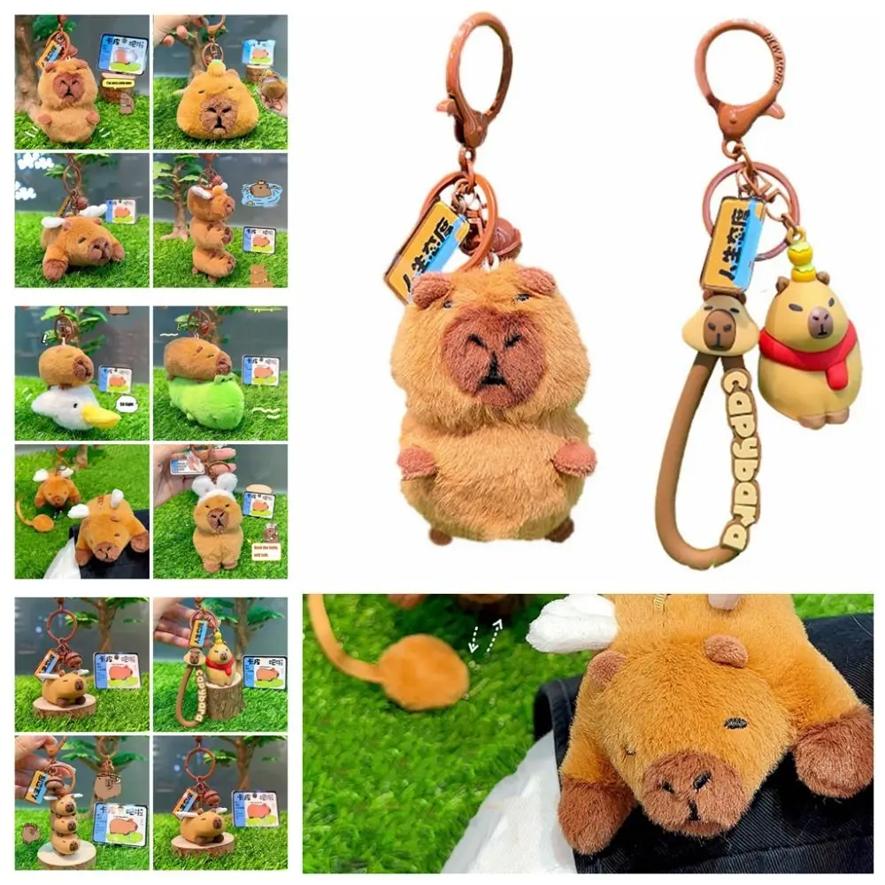 

Simulation Capybara Capybara Plush Pendant Capybara Rodent Cloth Doll Capybara Plushie Keychain Carpi Steak Cute