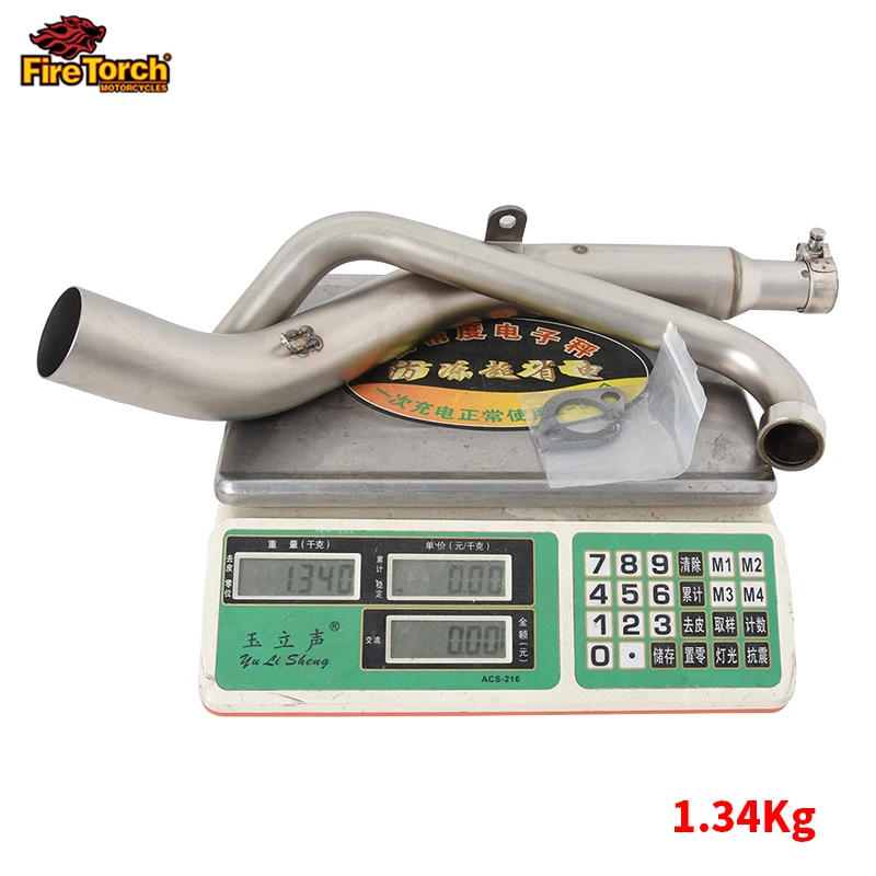 Фото Для zontes ZT125 U1 G1 Z1 Z2 2021 2022 мотоциклетная выхлопная труба, полностью Модифицированная Передняя Соединительная труба с глушителем катализатора №4