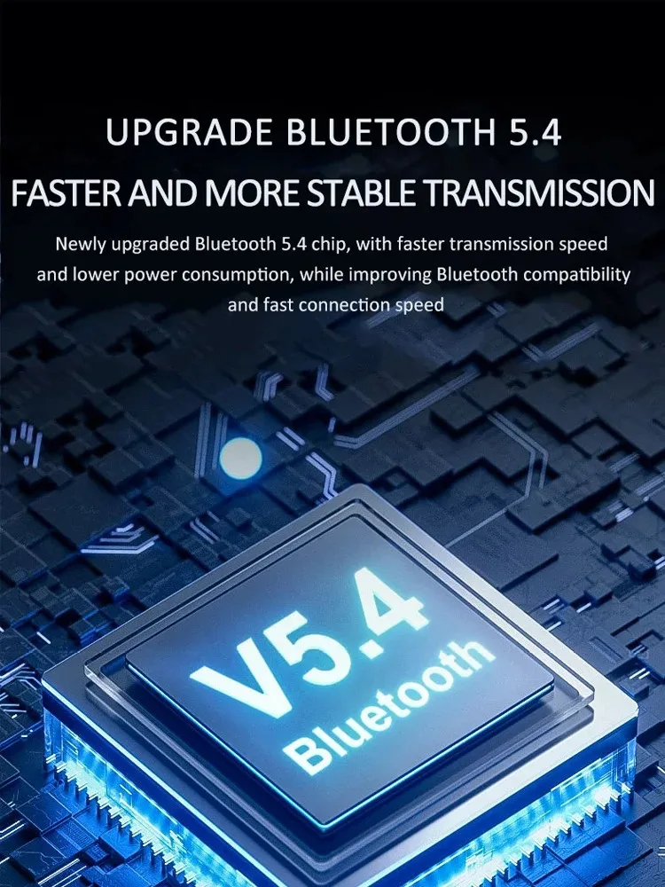 RGB Light Bluetooth 5.4 Audio Receiver Transmitter DSP Wireless Adapter FM USB 3.5MM AUX RCA Stereo HIFI Music Adapter With Mic