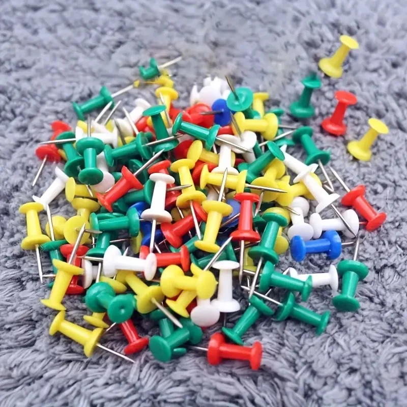 50/100/200/500pcs Color Push Pins Boxed, Drawing Boards, Push Pins, Metal Push Pins, Stationery, Office Gifts