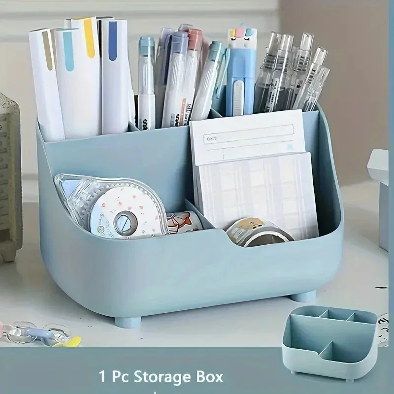 Five Grids Office Accessories Large Capacity Pen Holder Storage Desk Organizer Organizers Stationery Pencil School Supplies