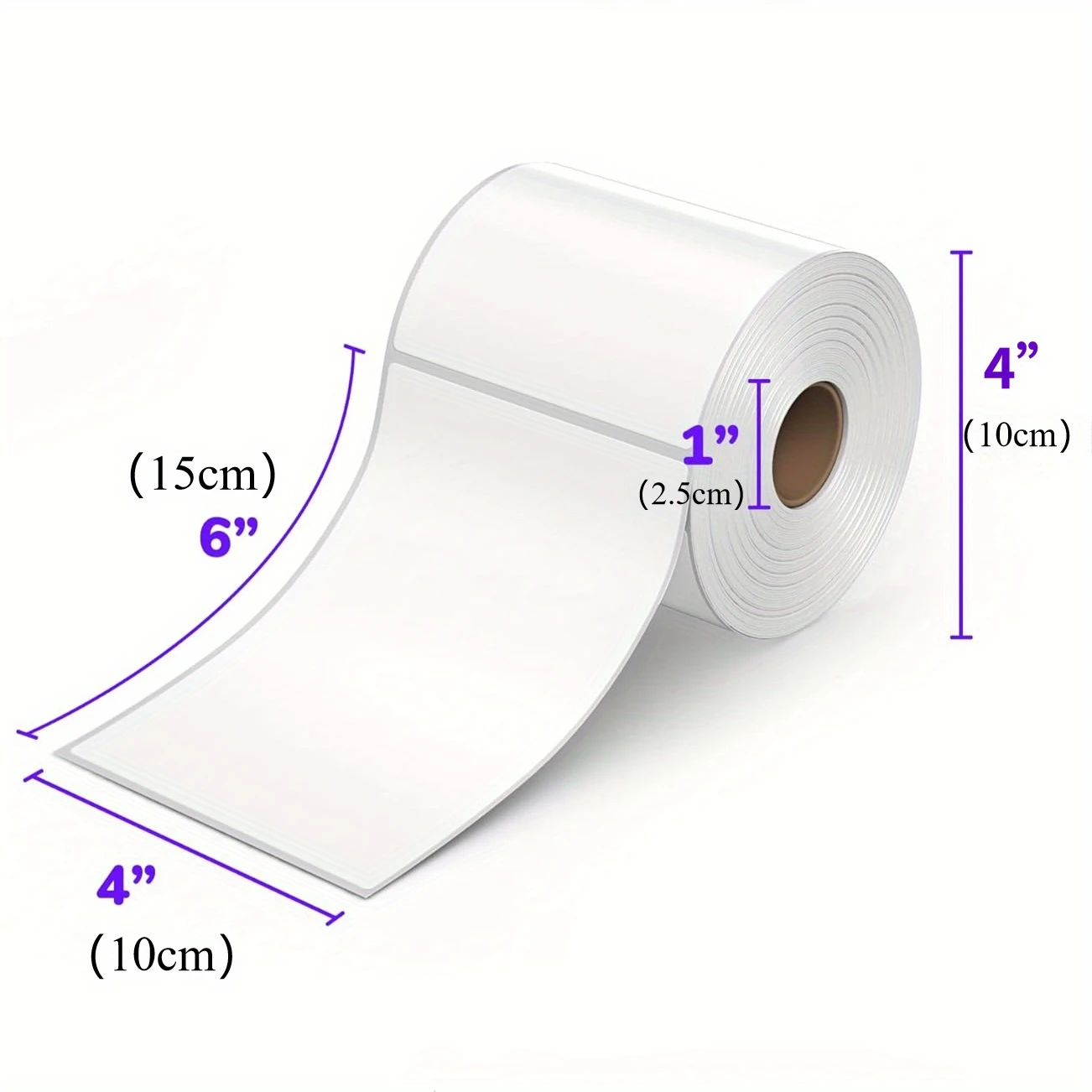 High-Strength 4x6 Inch Direct Thermal Shipping Labels - Water & Grease Resistant, 350/500 Roll