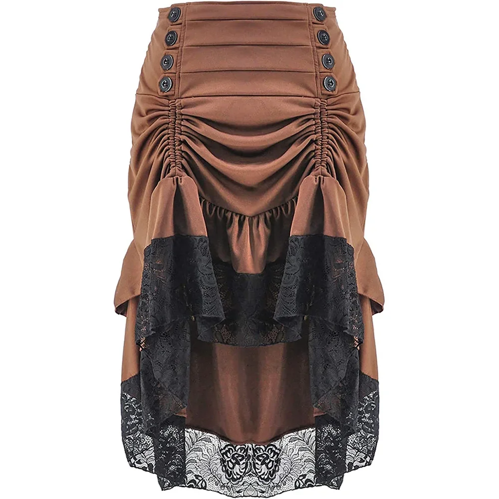 

New Medieval Retro Gothic Steampunk Irregular Skirt For Women