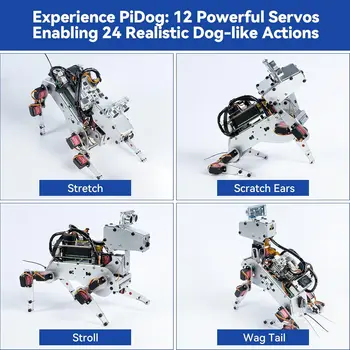 AI Robot Dog Kit for Raspberry Pi with Voice, Video Recognition, App Control, Python Programming 6