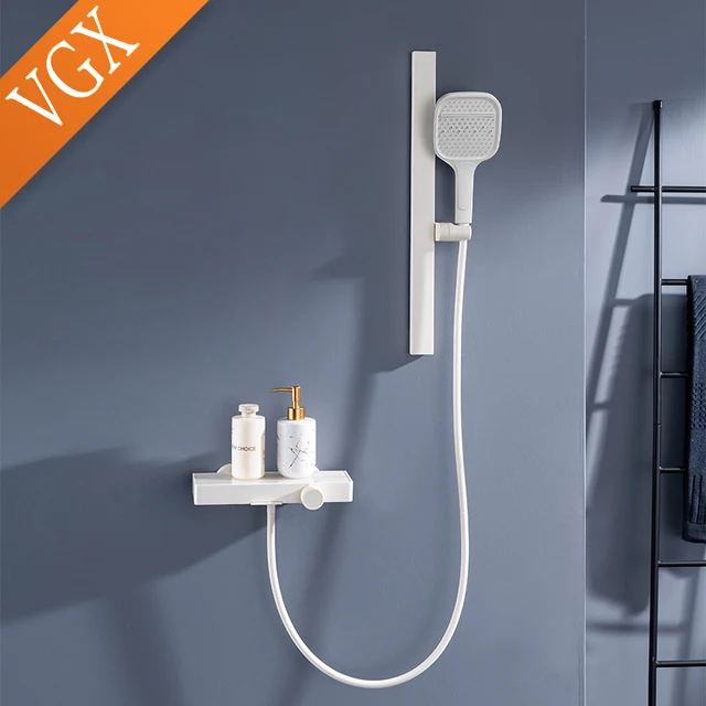 VGX ง่ายชุดฝักบัวยกบาร์อ่างอาบน้ําก๊อกน้ําห้องน้ํา TAP พร้อมก้านยก 3 ฟังก์ชั่น HandShowe 1