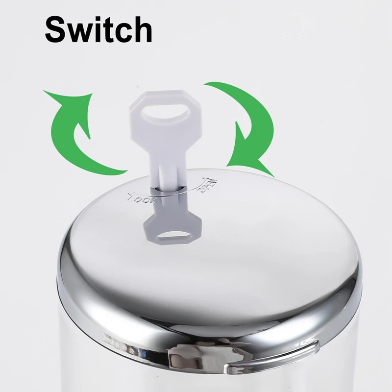 Bathroom Plastic Soap Dispenser Stainless Steel Hand Soap Bottle Shower Gel Box 500ML