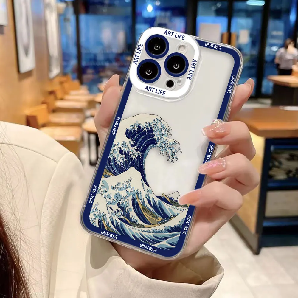 The Great Wave Kanagawa Clear Phone Case