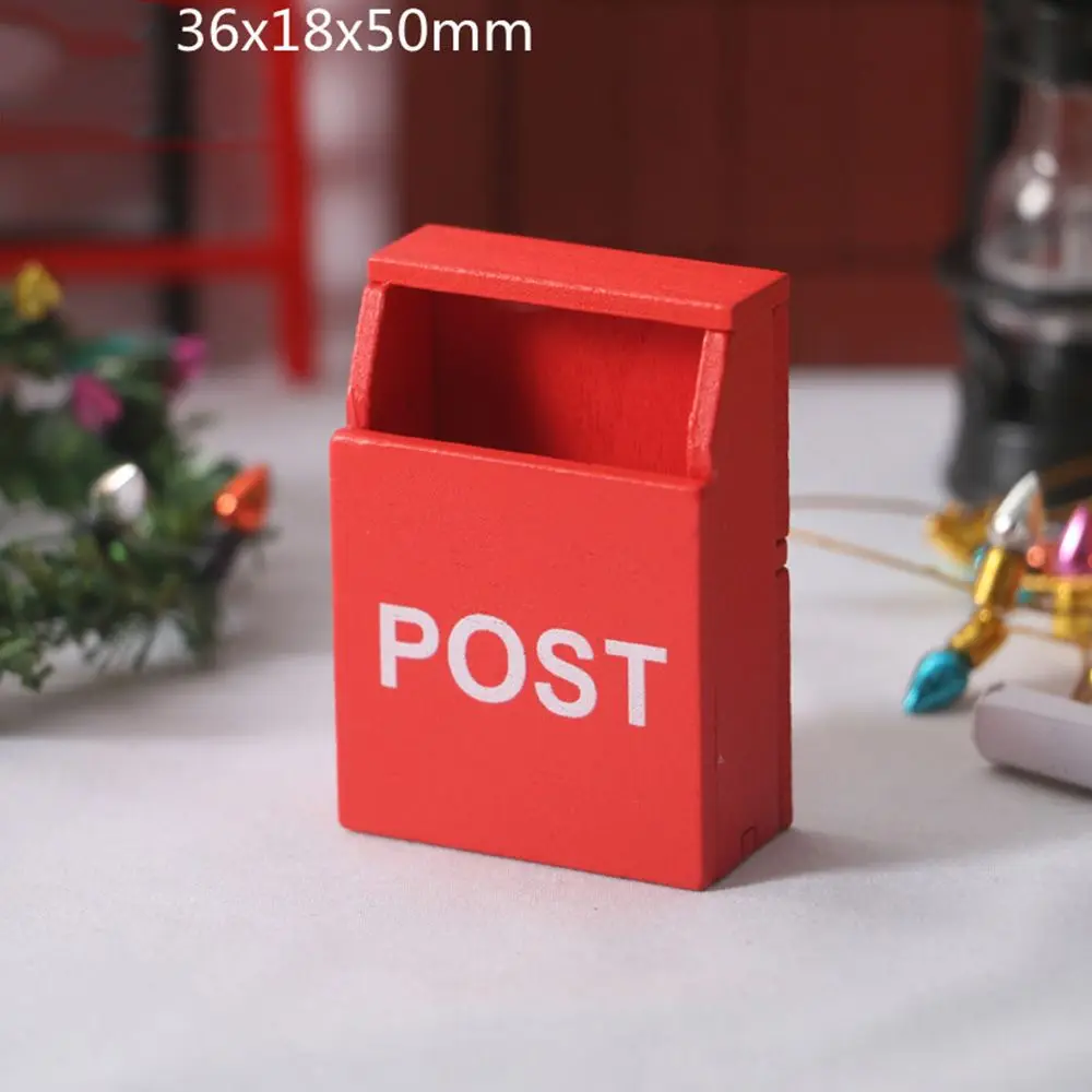 Doll Accessories Courtyard Decor Figurines Miniatures Mini Mailbox Christmas Decoration Wooden Door Simulation Ladder 5