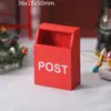 Doll Accessories Courtyard Decor Figurines Miniatures Mini Mailbox Christmas Decoration Wooden Door Simulation Ladder 5