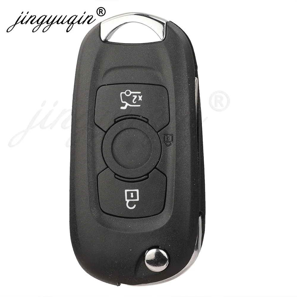 

jingyuqin 3Buttons Remote Flip Car Key Shell For Opel Astra K Vauxhall Buick Verano GT Excelle Auto Key Case Housing Replacement