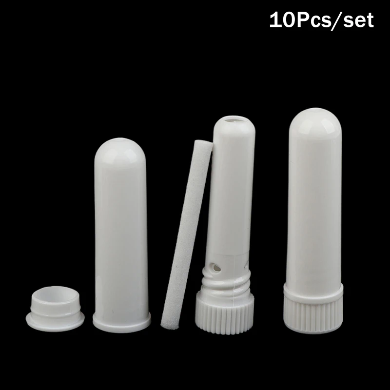 10 Adet Uçucu Yağ Boş Inhaler Tüpleri Pamuk Fitilli Inhaler Çubuğu Geliyor, Doldurulabilir, Damlalık