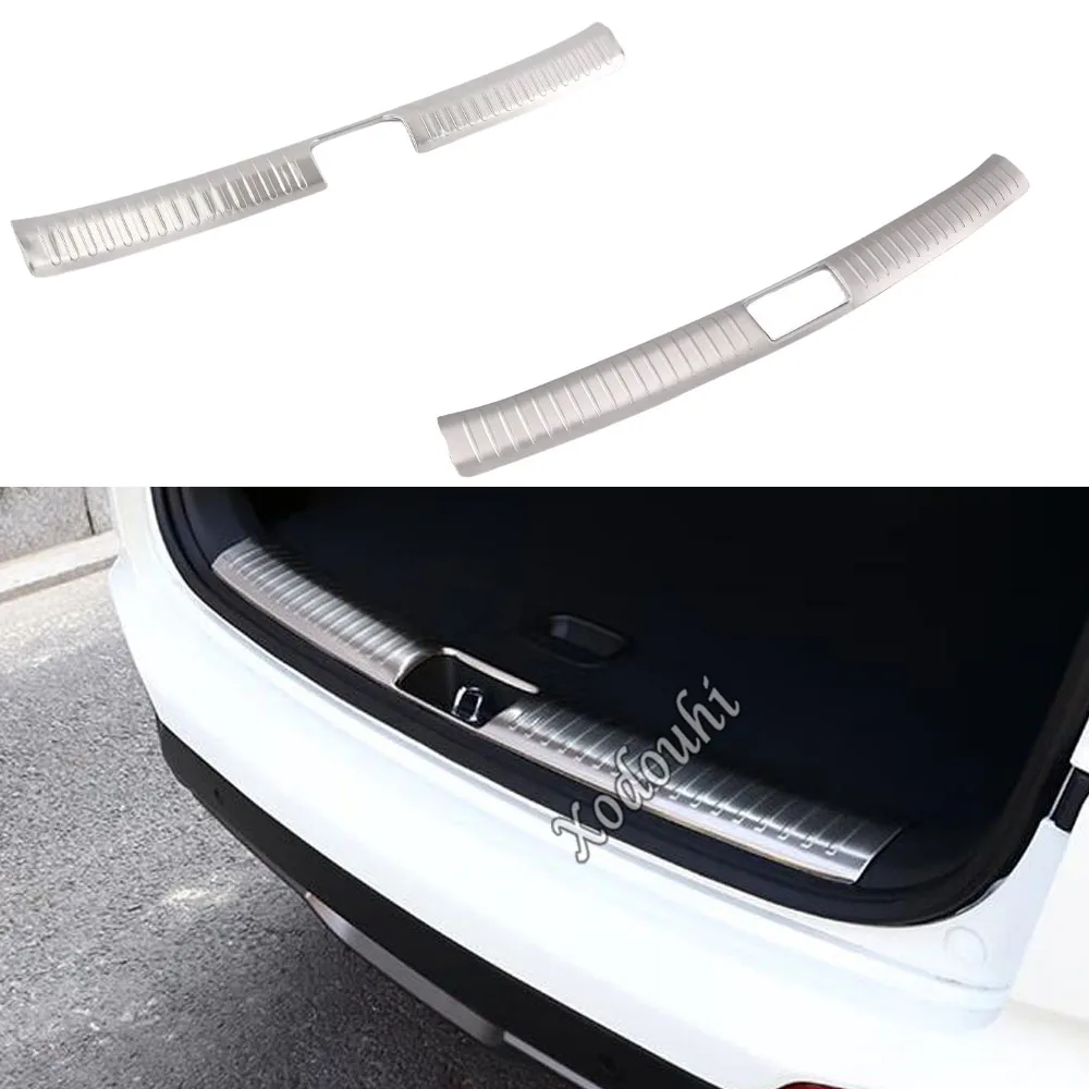 Car Stainless Steel Inner Rear Back Bumper Trim Plate Trunk Frame