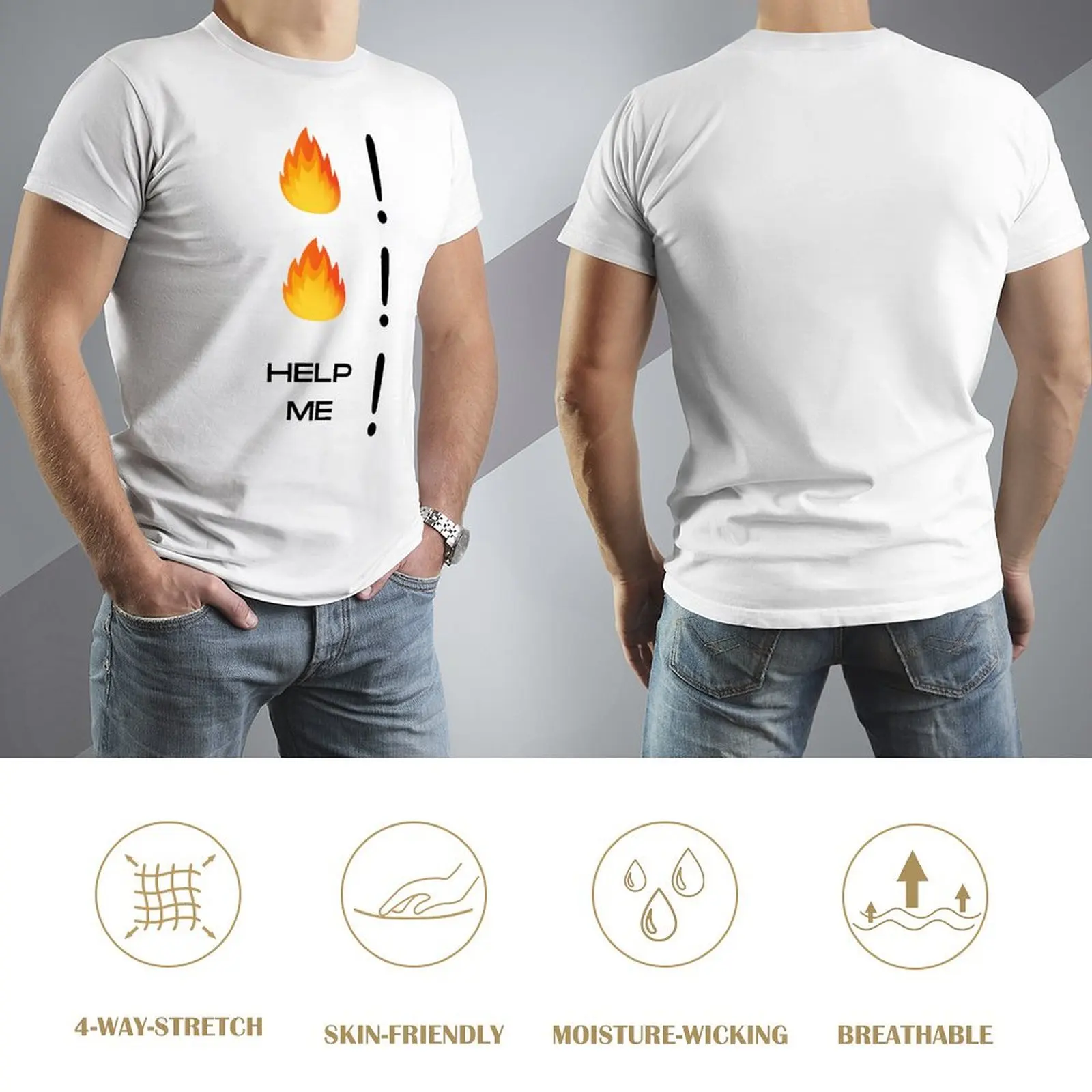 Fire Fire Help Me Classic In Vendita T-Shirt Fresh Move Funny Novità Tshirt Vintage Home Eur Size