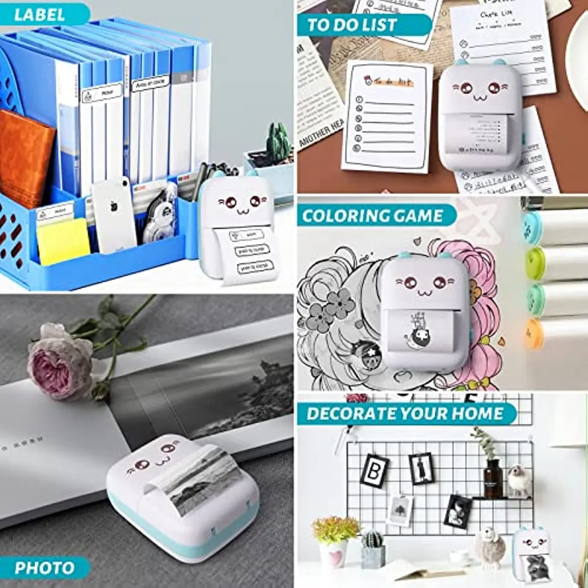 thumbnail image 2 of Phomemo Portable Pocket Thermal Printer - 203DPI, Mini Printer For 2 of 10