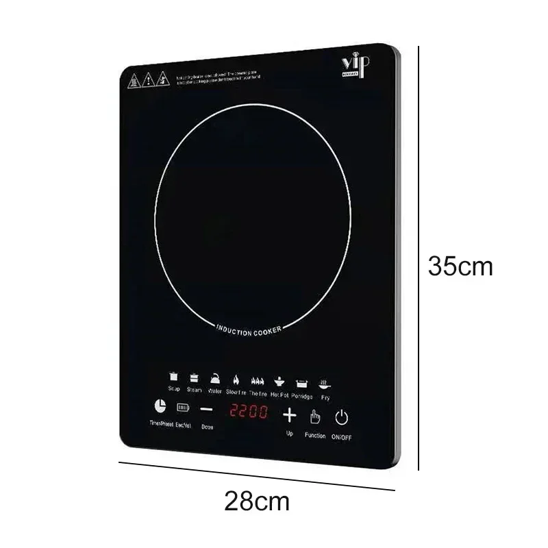 UK 220V Induction Cooktop 2200W Portable Induction Burner Home Smart Kitchen Touch Panel Countertop Burner, Cooker