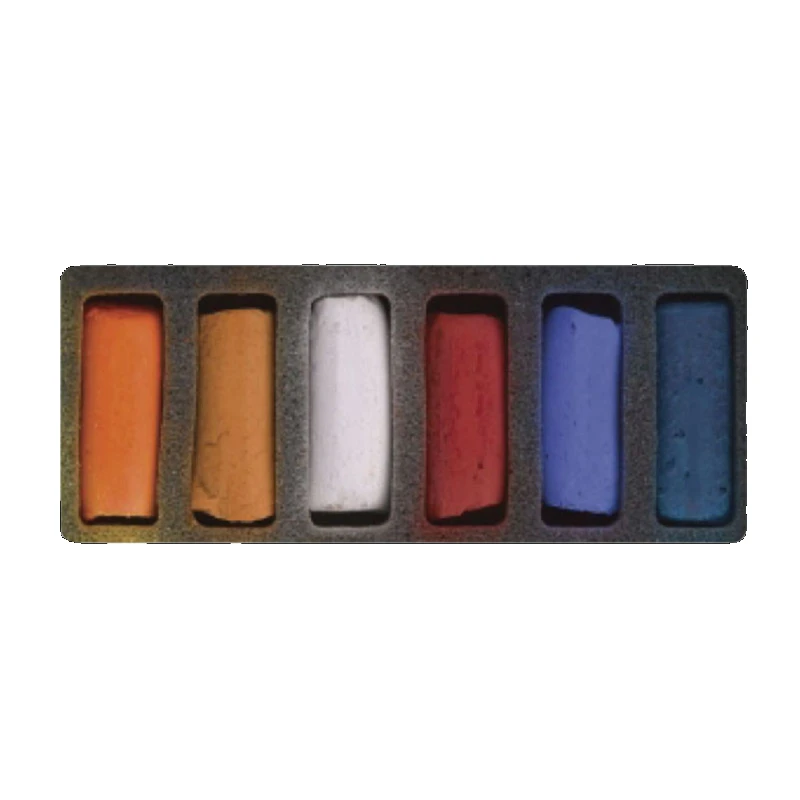 SENNELIER Half Pastel 6 Stick Set Hand Made Color Powder Stick Art Supplies oil pastels artist pastel sticks soft pastel chalk set soft pastel painting chalk set