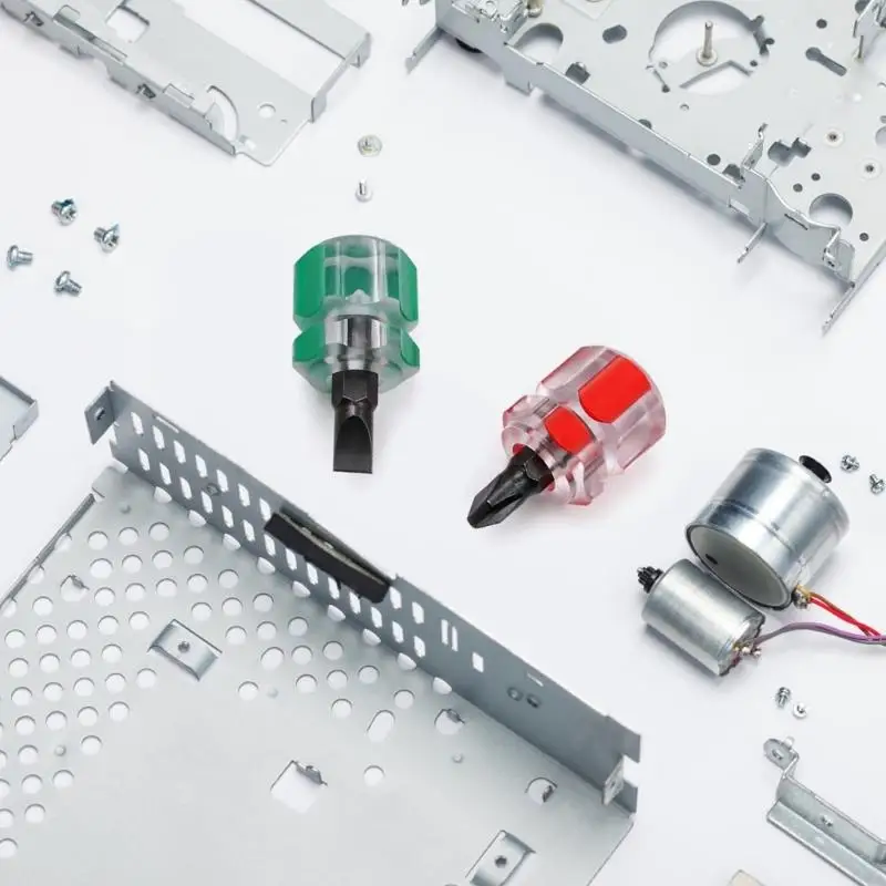 C1FE 무 머리 스크루 드라이버 미니 소형 휴대용 투명 손잡이 수리 손 도구 재봉틀 수리 스크루 드라이버