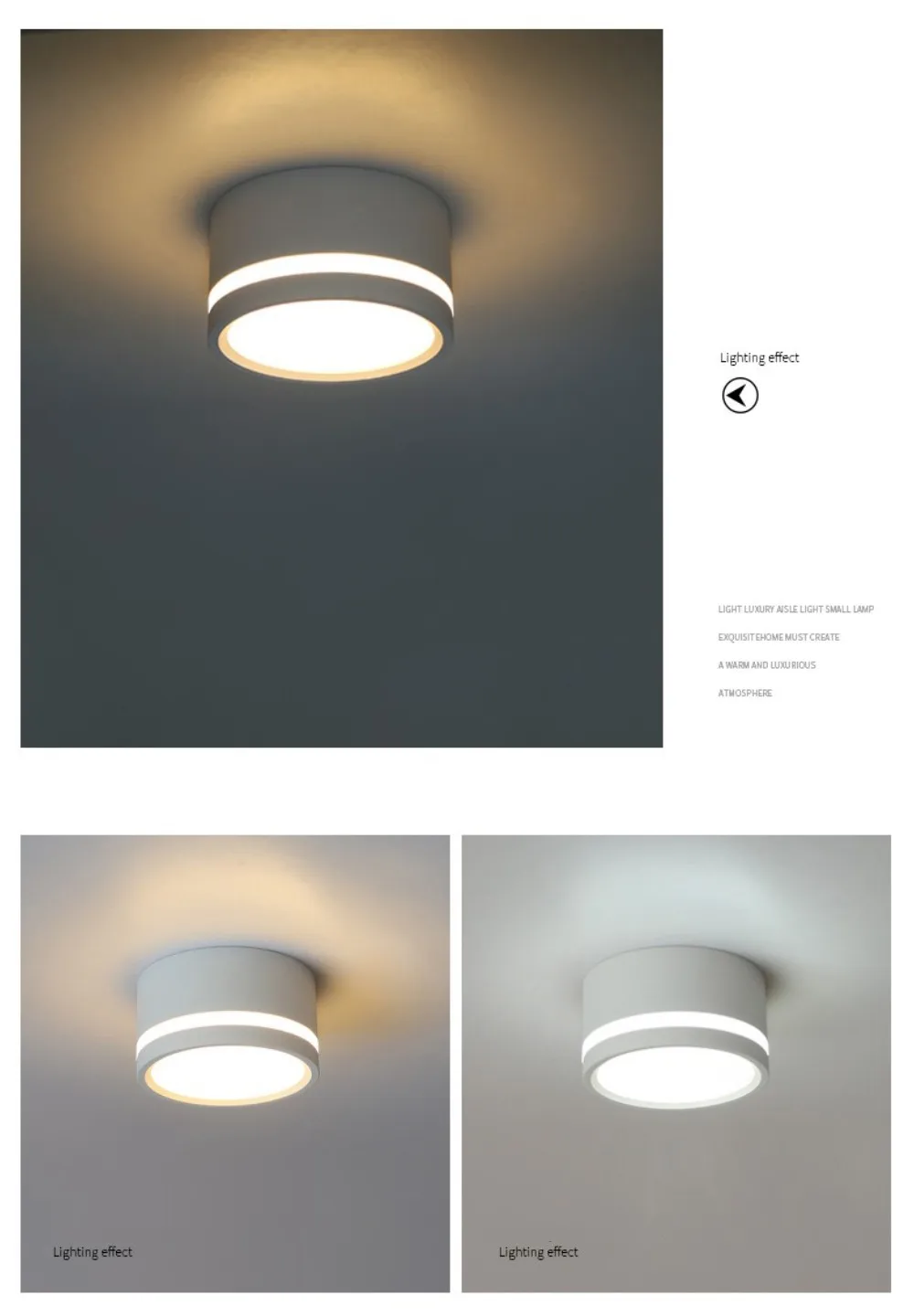 Description Picture 6 of itemSurface Mounted Led Downlight 5W 7W 9W 12W 15W Side Guide Light lamp for ceiling spot lights 220V Ceiling Fixtures Lighting